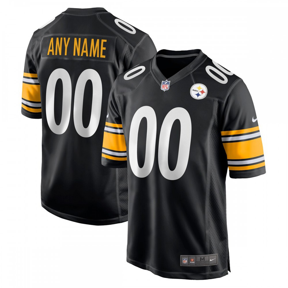 Pittsburgh Steelers Nike Game Custom Player Jersey - Black-GridironStore
